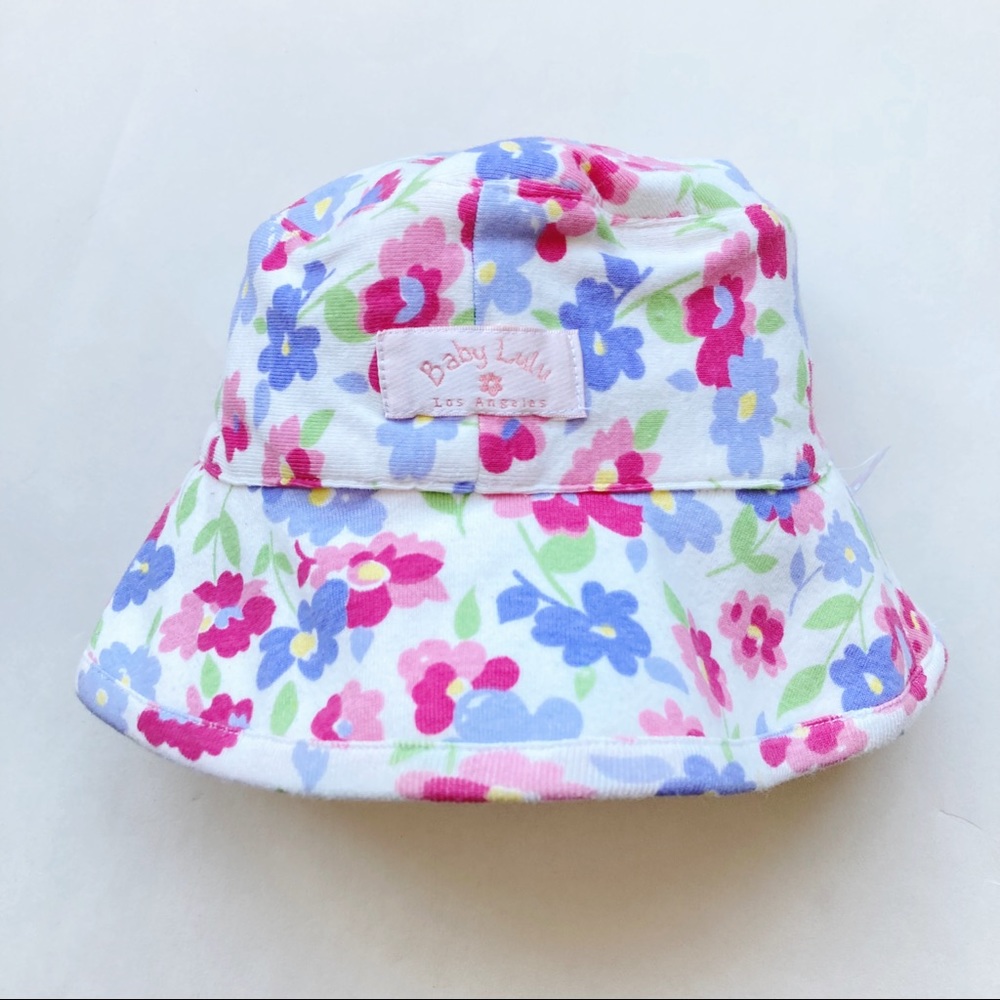 NEW BABY LULU Flower Print Reversible Bucket Sun Hat Baby Girl 18-24 Months